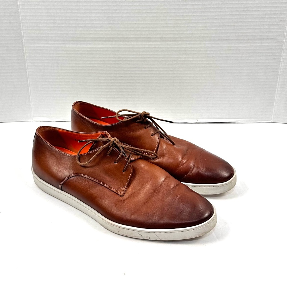 Santoni Doyle Leather Sneaker Sz 9.5